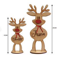 Thumbnail for Personalised Freestanding Reindeer, Family Christmas Decoration, Desk Decoration, Christmas Gift For Family DUNG-DIEP