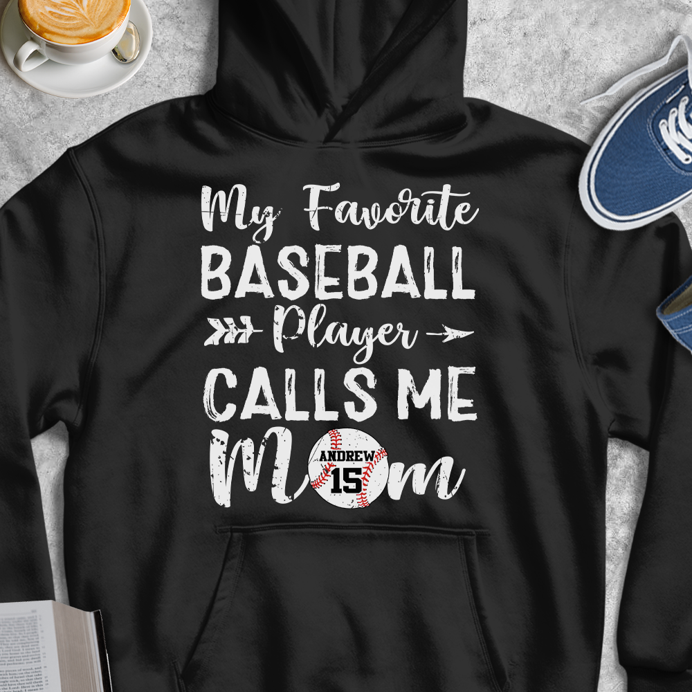 My Favorite Baseball Player Calls Me Mom Shirt, Baseball Mom Tee