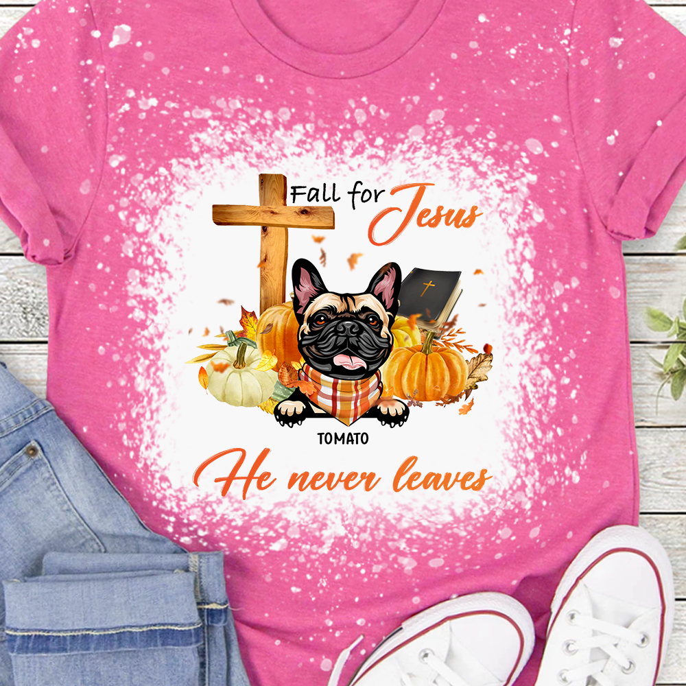 Fall For Jesus Dog Pumpkin 3D Bleach Shirt, DIY Pet Gift JonxiFon