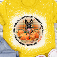 Thumbnail for Every Year I Fall For Pumpkins & My Dogs 3D Bleach Shirt, Custom Fall Gift JonxiFon