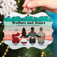 Thumbnail for Brothers & Sisters Will Always Connect By Heart Benelux Shaped Wood Christmas Ornament DUNG-DIEP