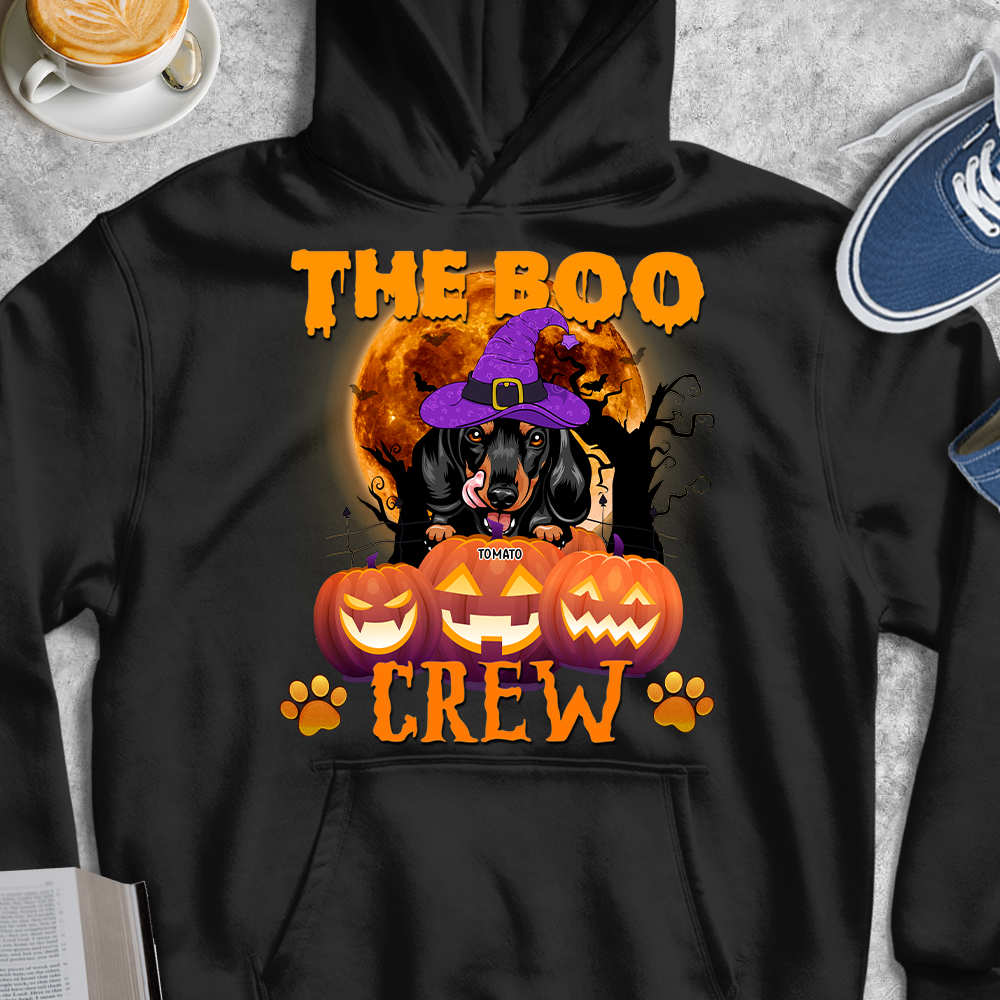 The Boo Crew Dog T-shirt, Custom Halloween Pet Gift CustomCat