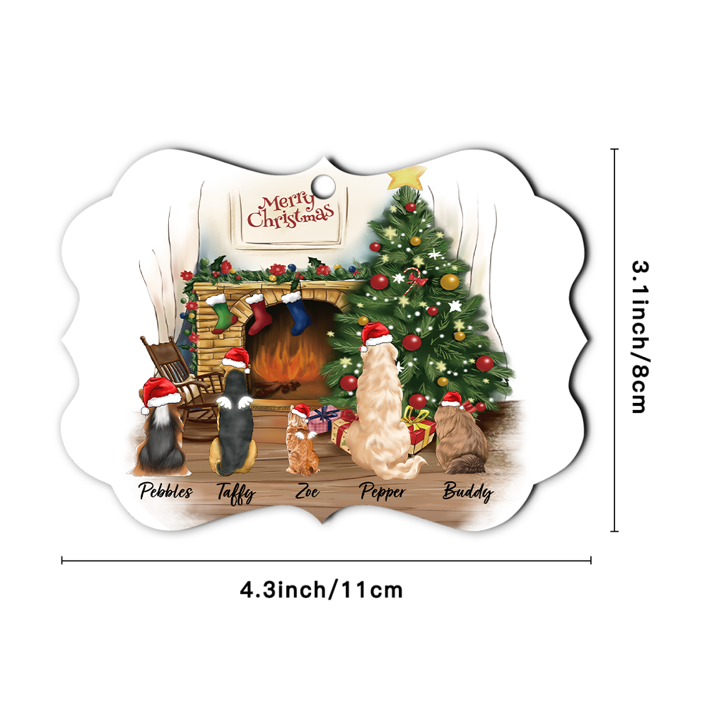 Personalized Fluffy Dog & Cat Christmas Decorative Ornament, Gift For Pet Lovers CHI-YEN