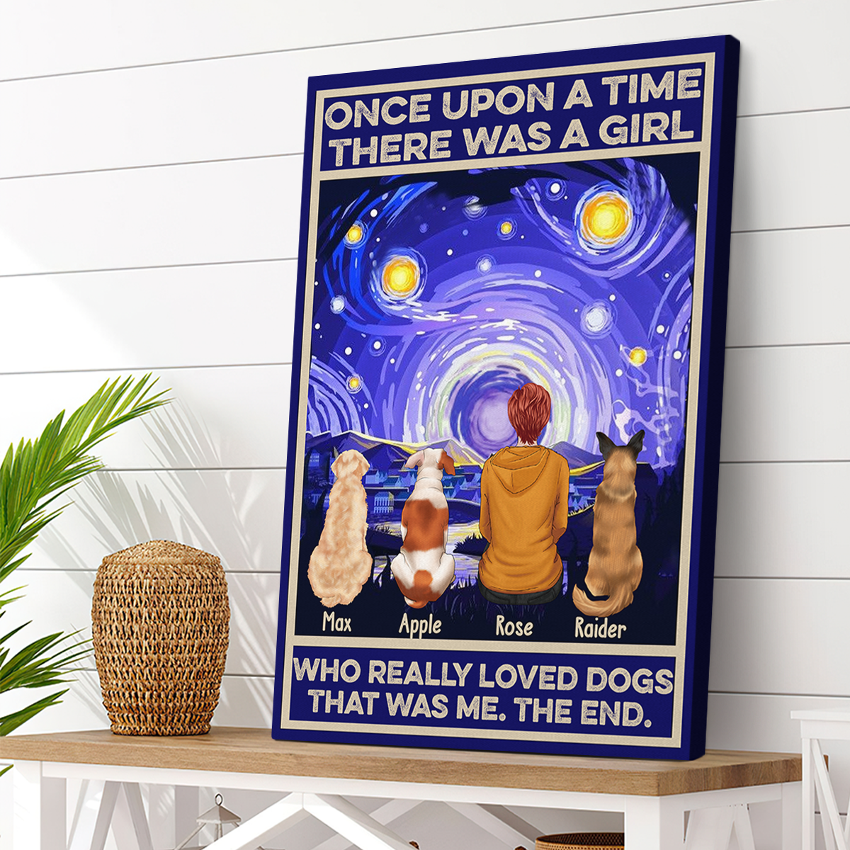 A Girl Who Really Loved Dogs Poster/Canvas, DIY Gift For Pet Lovers CustomCat