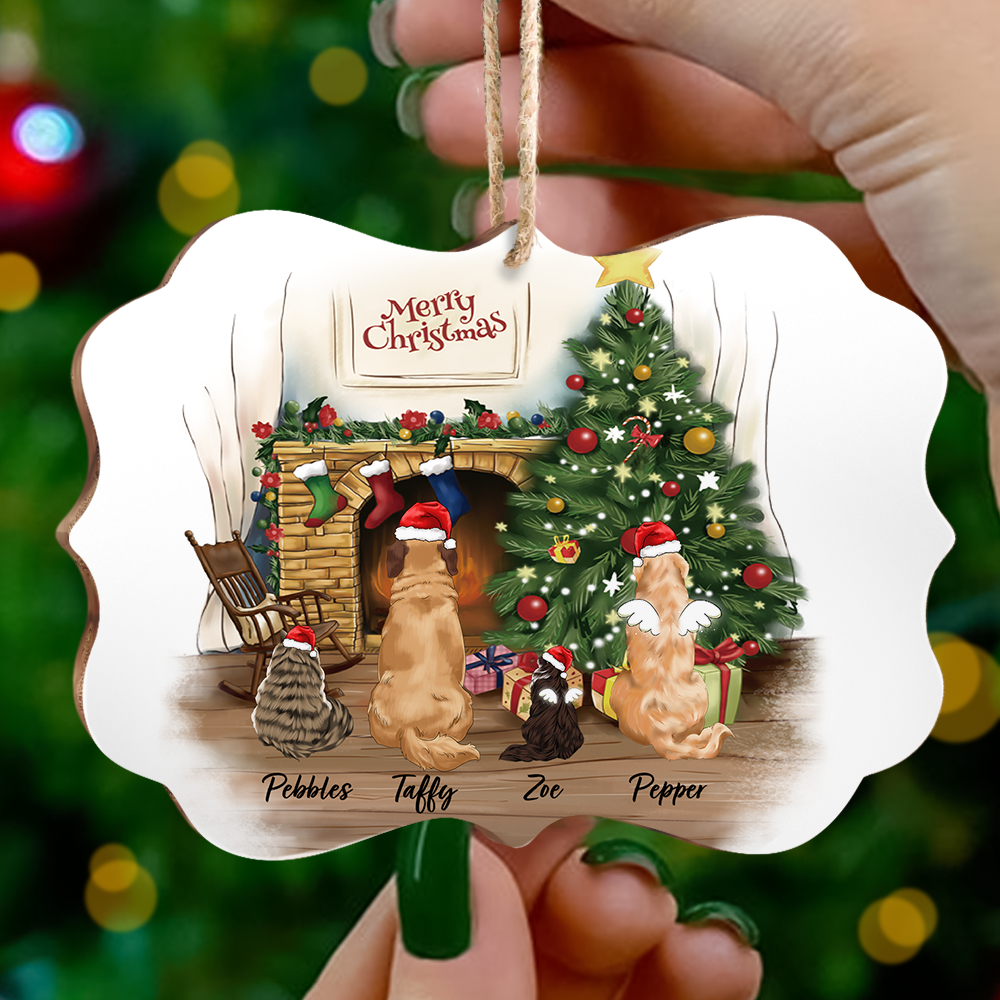 Personalized Fluffy Dog & Cat Christmas Decorative Ornament, Gift For Pet Lovers CHI-YEN