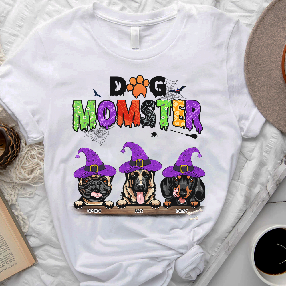 Dog Momster Dog Halloween T-shirt, Dog Mom Gift