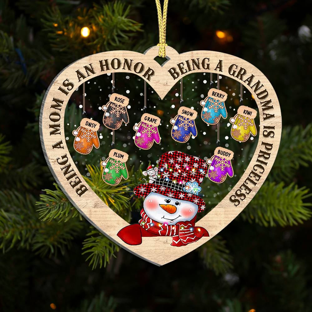 Personalized Being a Grandma Is Priceless Printed Acrylic Ornament, Customized Holiday Gift For Grandma Nana Mommy Aunt Dung-Yen