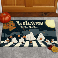 Thumbnail for Personalized Welcome To Family Halloween Ghoul Doormat CHI-DIEP