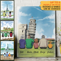 Thumbnail for Family Canvas Statue of liberty & Eiffel Tower Print Gifts For The Whole Family - Jonxifon