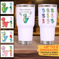 Thumbnail for Grandpasaurus Like A Normal Grandpa But More Awesome -  30oz Personalized 304 Grade Stainless Steel Dinosaur Tumbler - Jonxifon