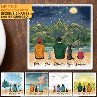 Thumbnail for Square Stone Coasters Gifts For The Whole Family - Beach & Wooden Dock - Jonxifon