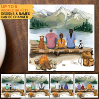 Thumbnail for Family Square Stone Coasters Gifts For The Whole Family - Hiking - Jonxifon