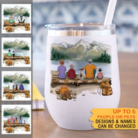 Thumbnail for Hiking With Family 12oz Tumbler - Family Gift, Gift For Campers - Jonxifon