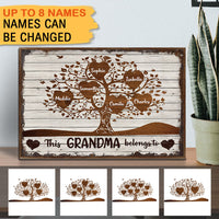 Thumbnail for This Grandma Belongs To Personalized Canvas Wall Art - Jonxifon