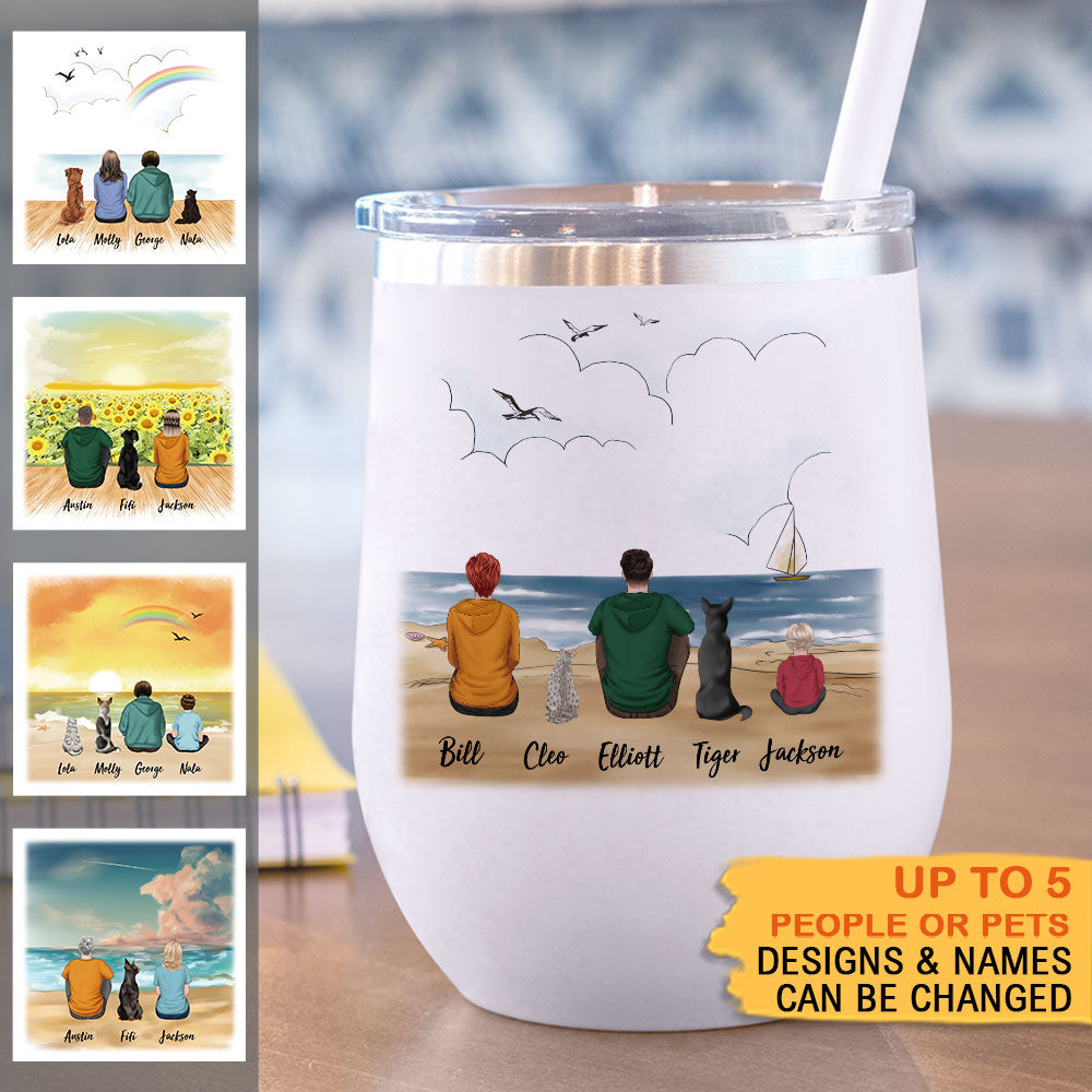 Beach & Wooden Dock 12oz Tumbler -  Family Gifts, - Jonxifon