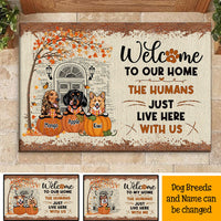 Thumbnail for Welcome To Our Home Custom Doormat, DIY Gift For Dog Lovers CT-THUY