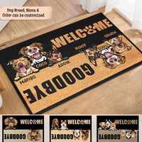 Thumbnail for Custom Welcome Goodbye Dog Doormat, DIY Home Decor Huyen-Thuy