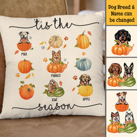 Thumbnail for 'Tis The Season Dog Fall Pillow, Custom Pet Pumpkin Huyen-Thuy