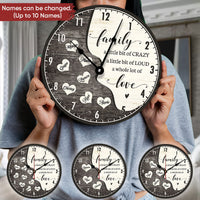 Thumbnail for Personalized Family A Whole Of Love Wall Wooden Clock, Gift For Family CHI-THUY