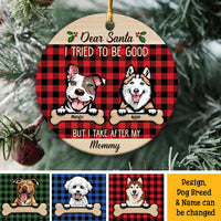 Thumbnail for Dear Santa Dog Christmas Ceramic Ornament  - Personalized Decorative Ornament CHI-THUY