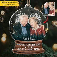 Thumbnail for Custom Annoying Each Other Photo Snowglobe Printed Acrylic Ornament, Christmas Gift YHN-THUY