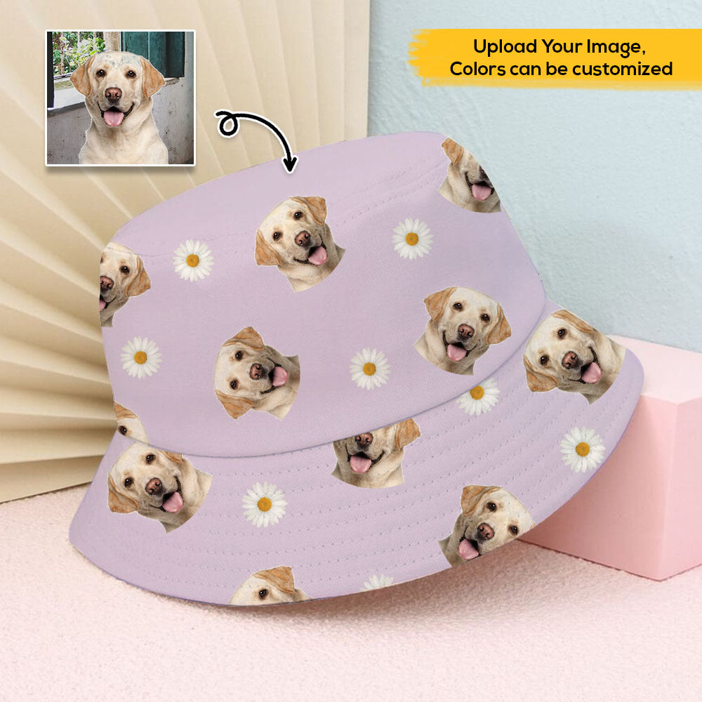 Custom Pet Face 3D Bucket Hat, Summer Handmade Hat, Dog Lover Gift