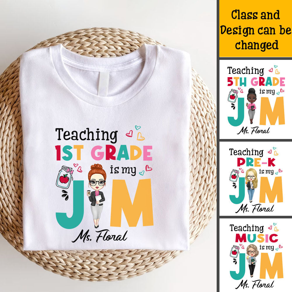 Teaching Is My Jam Teacher Tshirt, DIY Back To School Gift