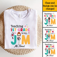 Thumbnail for Teaching Is My Jam Teacher Tshirt, DIY Back To School Gift