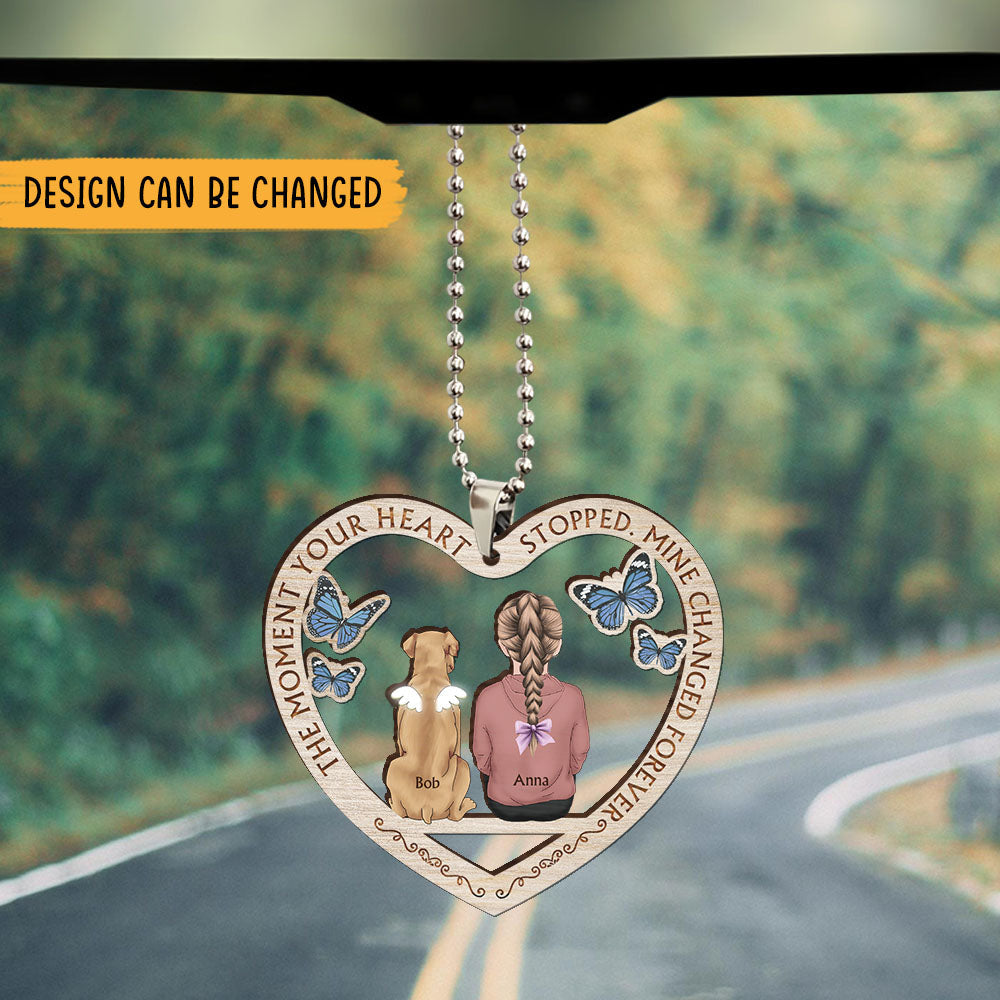 The Moment Your Heart Stopped Pet Memorial Personalized Car Ornament