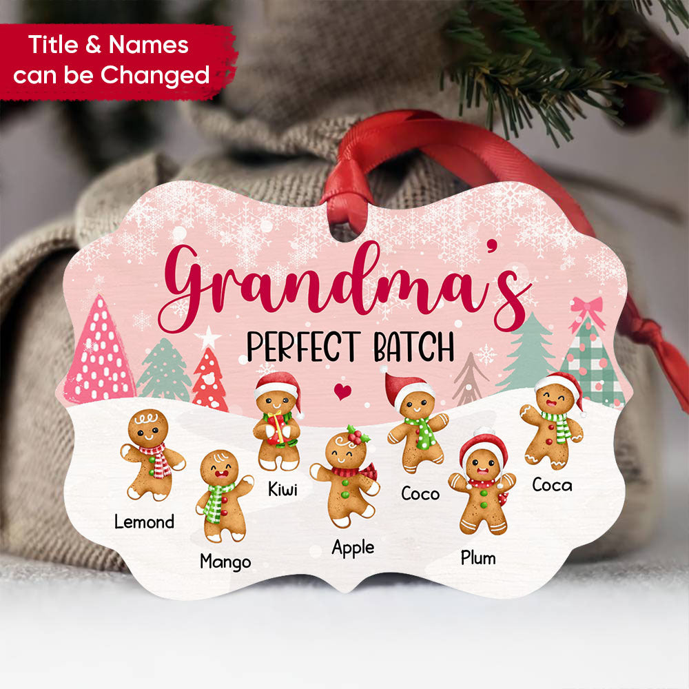 Personalized Mom Grandma Perfect Batch Grandkids Printed Wood Ornament, Christmas Gift For Grandparent