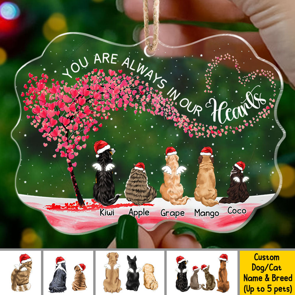 Personalized Dog Acrylic Ornament Custom Cat Name Breed Christmas Gift