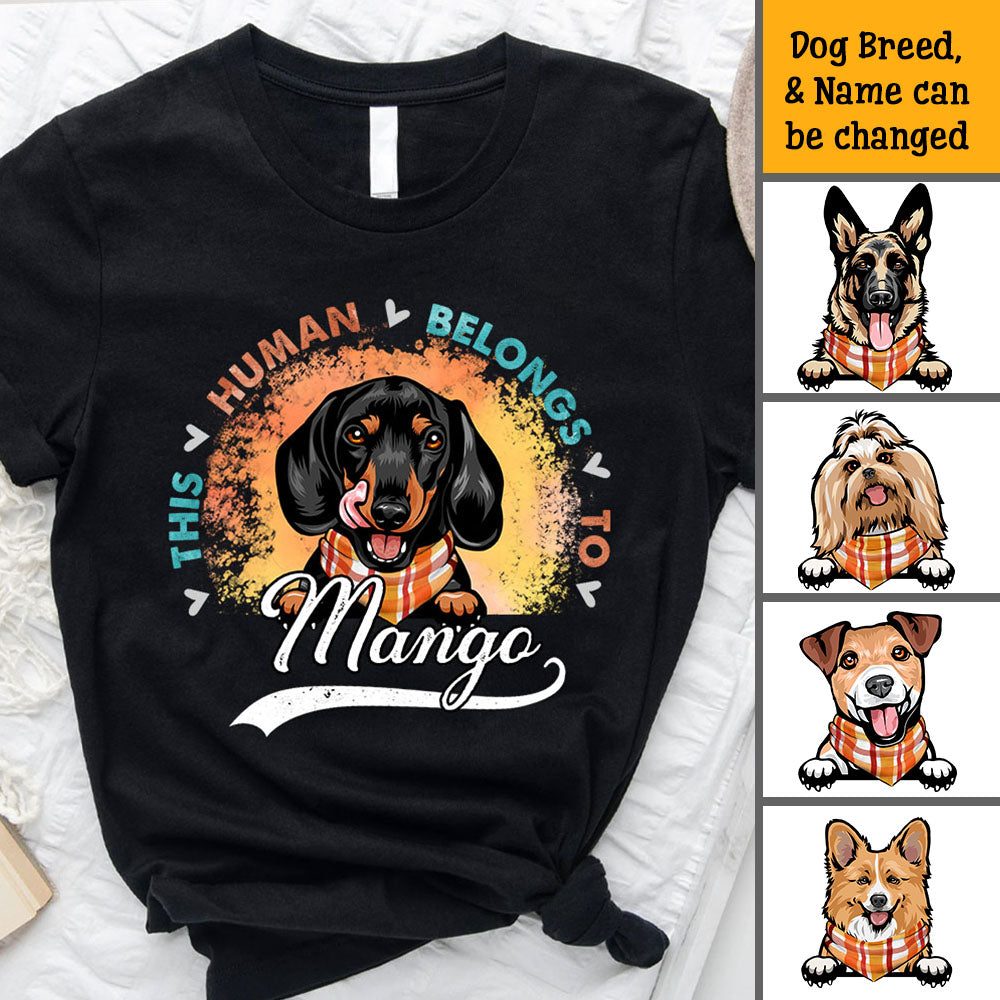 Personalized Human Belongs To This Dog Fall Vibe T-shirt/ Hoodie CustomCat