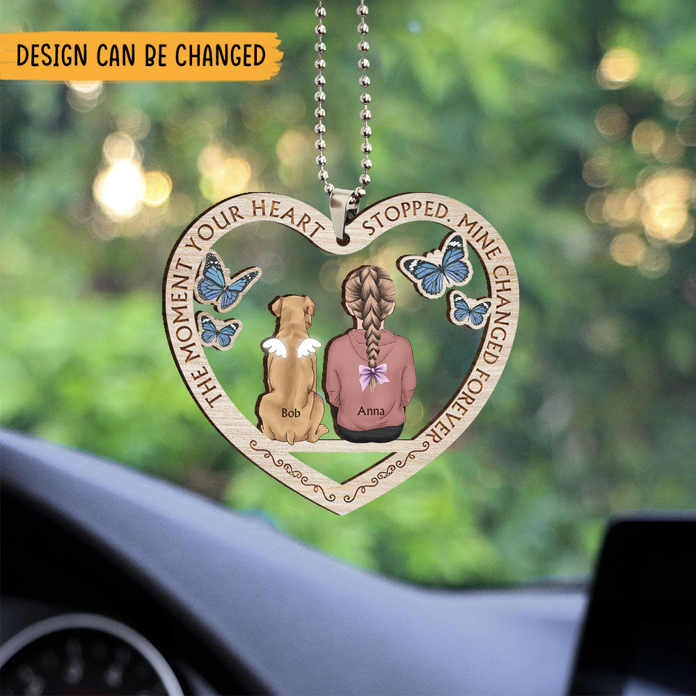 The Moment Your Heart Stopped Pet Memorial Personalized Car Ornament