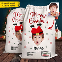 Thumbnail for Personalized Face Photo Funny Trouser-Shaped Noel Hat Christmas Bag, Holiday Gift For Family Dung-Yen