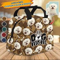 Thumbnail for Upload Pet Image With Name Multicolor Lunch Bag, Gift For Dog Cat Lovers AI