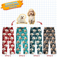 Thumbnail for Custom Pet Face Vintage Pajamas Set, Dog Cat Lover Gift Dung- Thuy