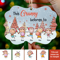 Thumbnail for Personalized Mom Grandma Belong To Kids Christmas Printed MDF Benelux Ornament CHI-YEN