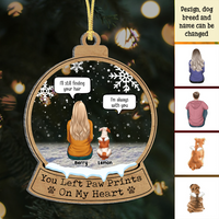 Thumbnail for You Left Paw Prints On My Heart Personalized Dog Memorial Printed Acrylic Ornament, Sympathy Gift CHI-YEN