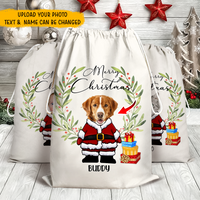 Thumbnail for Personalised Face Photo Merry Christmas Santa Family Christmas Bag DUNG-DIEP