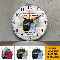 Thumbnail for Personalized From First Kiss Till Last Breath Couple Wooden Clock, Anniversary Gift For Mom Dad CHI-YEN