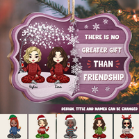 Thumbnail for Personalized There Is No Greater Gift Than Besties Friend Printed Wood Ornament, Christmas Gift For BFF CHI-YEN