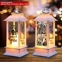 Thumbnail for Custom No Longer By My Side Dog Cat Photo Memorial Lantern, Sympathy Gift