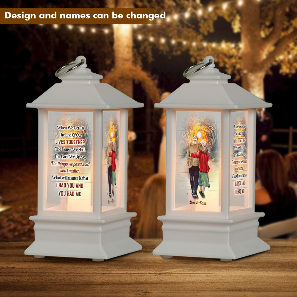 Personalized You And Me Old Couple Anniversary Lantern, Gift For Grandpa Grandma CHI-YEN