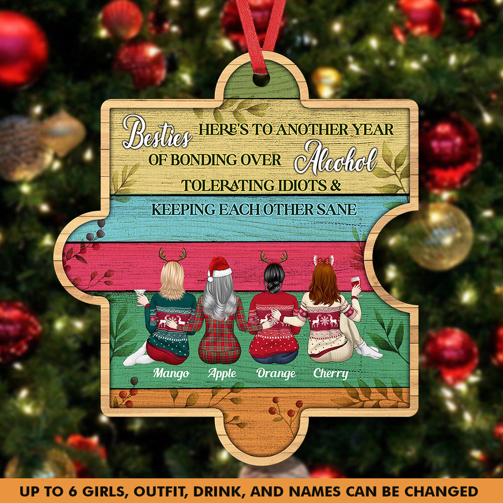 Personalized You Are My Missing Piece Besties Friends, Customized Holiday Ornament CHI-YEN