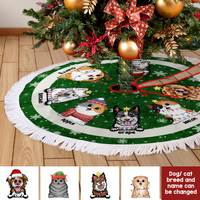 Thumbnail for Personalized Dog Cat Mom Christmas Tree Skirts, Chritsmas Decor, Gift For Dog Lovers CHI-YEN