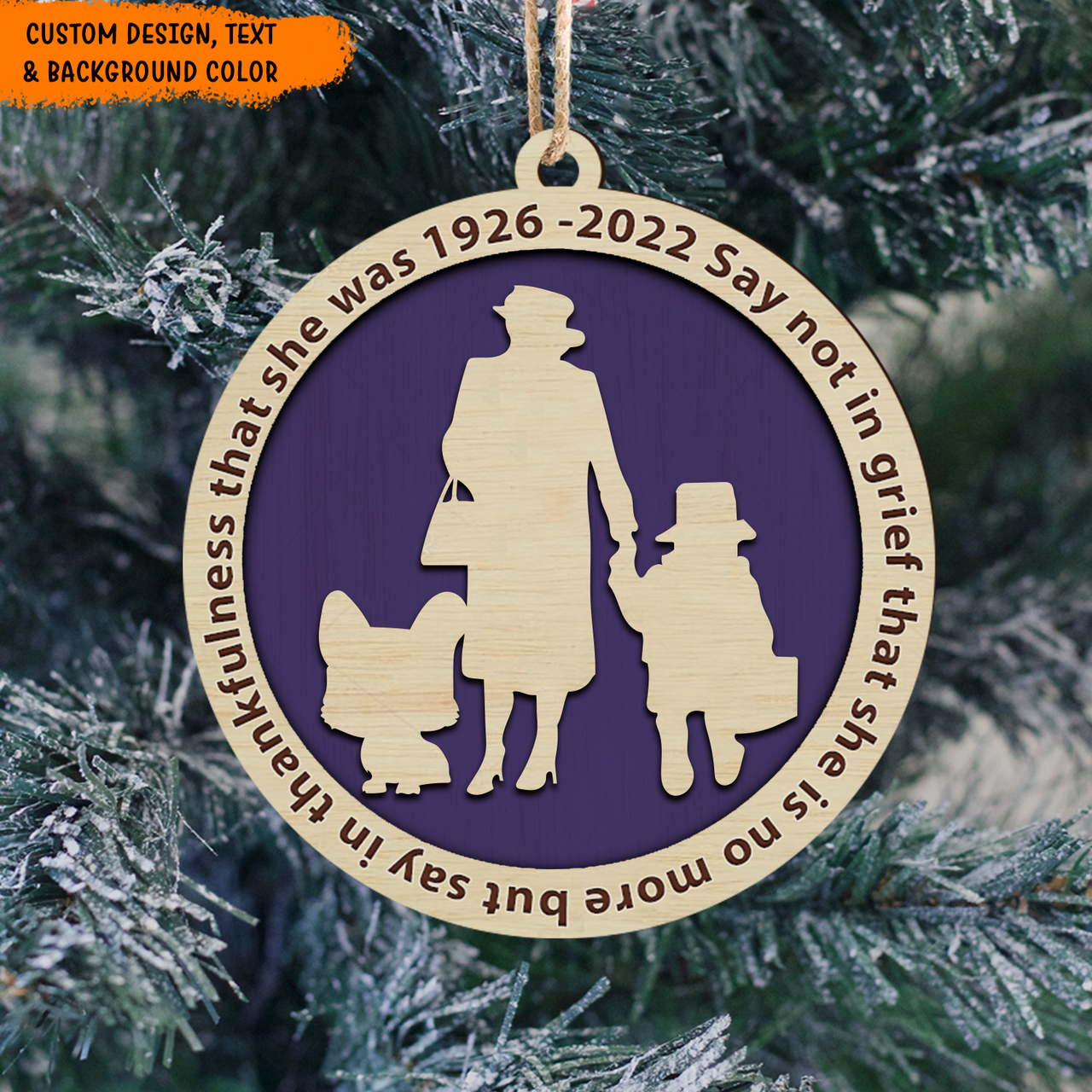 Personalized Queen Elizabeth II with Corgi, RIP Her Majesty Commemorative Keepsake Christmas Layer Wood Ornament DUNG-DIEP