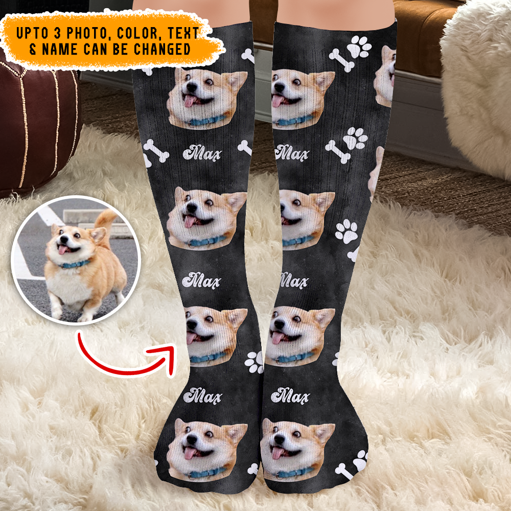 Personalized Pet Face photo Breathable Socks, Gift For Dog Cat Lovers DUNG-DIEP