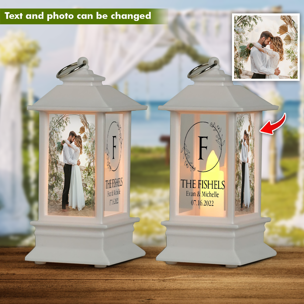 Personalized Wedding Picture Frame Lantern Gift For Couple, Gift For Wedding Couple CHI-YEN