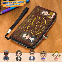 Thumbnail for Personalized Mom Grandma Connect Heart To Heart Leather Handbag, Gift For Mother's Day JonxiFon