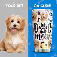 Thumbnail for Glitter Dog Mom With Photos Tumbler, Dog Lover Gift YHN-YEN